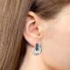 Серебряные серьги AQUAMARINE с Лондон топазом