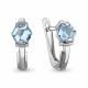 Серебряные серьги AQUAMARINE с топазом