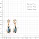 Серьги из золочёного серебра AQUAMARINE с фианитом и Лондон топазом