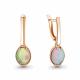 Серьги из золочёного серебра AQUAMARINE с опалом