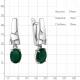 Серебряные серьги AQUAMARINE с фианитом и агатом