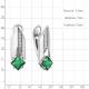 Серебряные серьги AQUAMARINE с фианитом и агатом