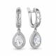 Серебряные серьги AQUAMARINE с фианитом