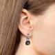 Серебярные серьги-трансформеры AQUAMARINE с ювелирным кристаллом