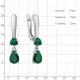 Серебряные серьги AQUAMARINE с агатом
