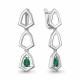 Серебряные серьги AQUAMARINE с агатом