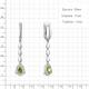 Серебряные серьги AQUAMARINE с фианитом и хризолитом