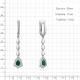 Серебряные серьги AQUAMARINE с фианитом и агатом