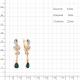Серьги Символ года Змея из золоченого серебра AQUAMARINE с агатом,фианитом и ювелирным кристаллом