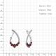 Серебряные серьги AQUAMARINE с фианитом и гранатом