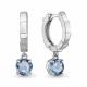 Серебряные серьги AQUAMARINE с топазом