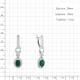 Серебряные серьги AQUAMARINE с фианитом и агатом