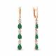 Серьги из золочёного серебра AQUAMARINE с фианитом и агатом