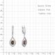 Серебряные серьги AQUAMARINE с фианитом и кварцем