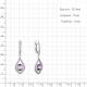 Серебряные серьги AQUAMARINE с фианитом и аметистом