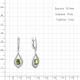Серебряные серьги AQUAMARINE с фианитом и хризолитом