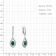 Серебряные серьги AQUAMARINE с фианитом и агатом