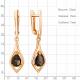 Серьги из золочёного серебра AQUAMARINE с кварцем