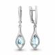 Серебряные серьги AQUAMARINE с топазом