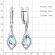 Серебряные серьги AQUAMARINE с топазом