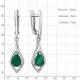 Серебряные серьги AQUAMARINE с агатом