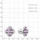 Серебряные серьги AQUAMARINE с фианитом и аметистом