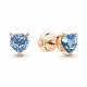Серьги из золочёного серебра AQUAMARINE с топазом