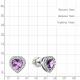 Серебряные серьги AQUAMARINE с фианитом и аметистом