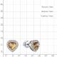 Серебряные серьги AQUAMARINE с фианитом и цитрином
