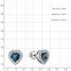 Серебряные серьги AQUAMARINE с фианитом и Лондон топазом