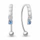 Серебряные серьги AQUAMARINE с топазом и фианитом