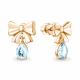 Серьги из золочёного серебра AQUAMARINE с топазом