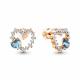 Серьги из золочёного серебра AQUAMARINE с топазом и фианитом