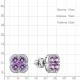 Серебряные серьги AQUAMARINE с фианитом и аметистом