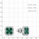 Серебряные серьги AQUAMARINE с фианитом и агатом