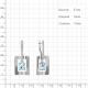 Серебряные серьги AQUAMARINE с топазом и фианитом