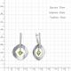 Серебряные серьги AQUAMARINE с фианитом и хризолитом