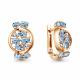 Серьги из золочёного серебра AQUAMARINE с топазом