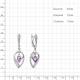 Серебряные серьги AQUAMARINE с фианитом и аметистом