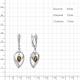 Серебряные серьги AQUAMARINE с фианитом и султанитом