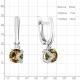 Серебряные серьги AQUAMARINE с фианитом и султанитом