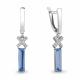 Серебряные серьги AQUAMARINE с топазом и фианитом