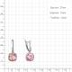 Серебряные серьги AQUAMARINE с фианитом и морганитом
