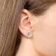 Серьги из золочёного серебра AQUAMARINE с топазом и фианитом