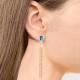 Серьги из золочёного серебра AQUAMARINE с Лондон топазом