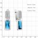 Серебряные серьги AQUAMARINE с фианитом и Лондон топазом