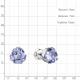 Серебряные серьги AQUAMARINE с танзанитом
