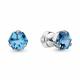 Серебряные серьги AQUAMARINE с Лондон топазом
