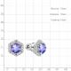 Серебряные серьги AQUAMARINE с фианитом и танзанитом