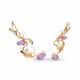 Серьги из золочёного серебра AQUAMARINE с фианитом и аметистом